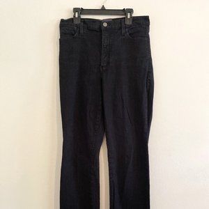 NYDJ Straight Leg Jean Size 8 Black Stretch Jeweled Pockets Lift Tuck Technology